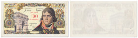 France - Banque de France
Épreuve uniface non filigranée du recto du 10.000 francs Bonaparte surchargé 100 Nouveaux Francs 

ND (1959) - Sans alpha...