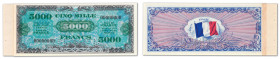France - Trésor
Spécimen du 5000 francs non émis.

ND (1944) - 00000000 - Sans alphabet

"SPECIMEN" en bas au centre par perforation.

Provient...