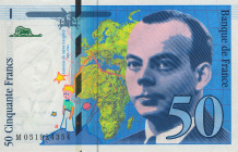 FRANCE - Subligraphie 50 francs Saint-Exupéry
Tirage d'art subligraphie du billet de 50 francs Saint-Exupéry

L'artiste à superposé le recto, le ve...