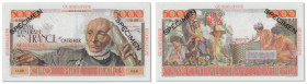 Guadeloupe - Caisse Centrale de la France d'Outre-Mer
Spécimen du 5000 francs

ND (1952) - O.00/000

"SPECIMEN" par perforation.

"SPECIMEN" im...