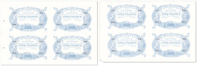 Guyane Française - Banque de la Guyane
Planche d'impression uniface des recto de 8 billets de 5 Francs 

ND - W24/000 - Sans signatures

Splendid...