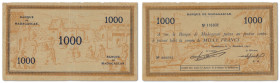 Madagascar - Banque de Madagascar
1000 francs 

15 décembre 1941 - L.6/135032 - R. Delange et R. Dupont

En juin 1971, il ne restait que 18 bille...