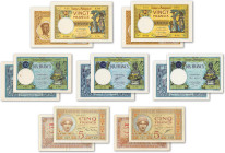 Madagascar - Banque de Madagascar
Lot de 7 billets 

5 francs (2 ex.), 10 francs (3ex.), 20 francs (2ex.)

Signatures diverses

Pick 35a - 35b ...