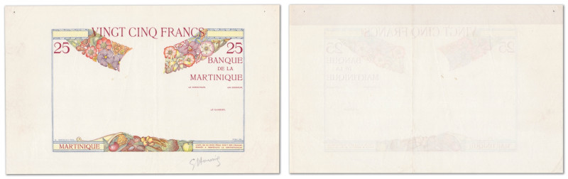 Martinique - Banque de la Martinique
Épreuve progressive uniface du 25 Francs
...