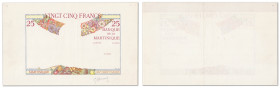 Martinique - Banque de la Martinique
Épreuve progressive uniface du 25 Francs

ND (1930) - Sans alphabet - Sans numérotation - Sans signatures

S...