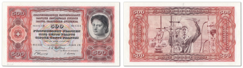 Suisse - Banque Nationale Suisse
500 francs billet de Réserve

1 août 1949 - ...