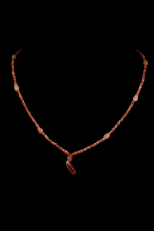 ROMAN CARNELIAN BEADED NECKLACE

 Ca. 100-300 AD
 A carnelian necklace with t...