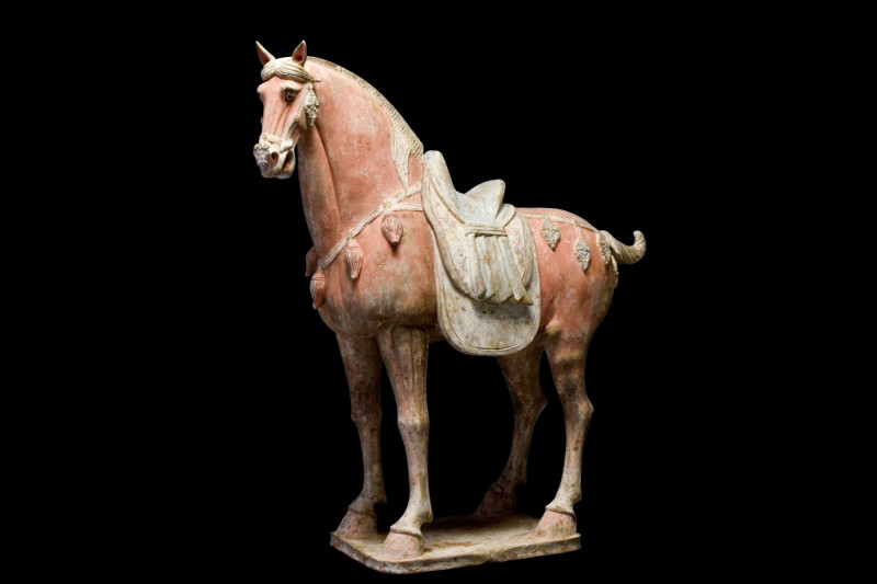 CHINESE TANG DYNASTY TERRACOTTA HORSE - TL TESTED

 Ca. 618-907 AD
 A large, ...