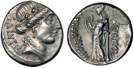 Roman Republic. Denarius. Mn. Acilius Galbrio, Julius Caesar time, 49 BC.