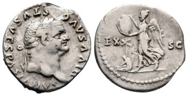 Roman Empire. Titus, denarius. Divus Vespasian AD 79. Judaea Capta series.