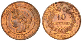 France, 10 centimes 1890. Brilliant UNC.