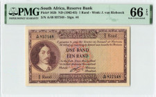 South Africa 1 Rand ND (1962-65) PMG Gem UNC 66 EPQ