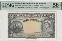 Bahamas 1 Pound 1936 (ND 1963) PMG 58 EPQ
