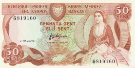 Cyprus 50 Cents 1984