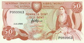 Cyprus 50 Cents 1989