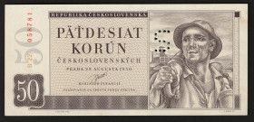 Czechoslovakia 50 Korun 1950 SPECIMEN