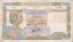 France 500 Francs 1942