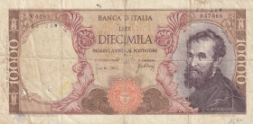 Italy 10.000 Lire 1966 Print error