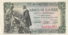 Spain 5 Pesetas 1945