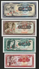 Yugoslavia 100, 500, 1000, 5000 Dinara 1963 Cancelled, Specimen, Lot of 4