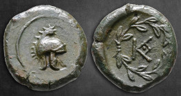 Sicily. Tauromenion. Campanian mercenaries circa 354-344 BC. Onkia Æ