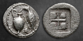 Macedon. Terone circa 425-400 BC. Hemiobol AR