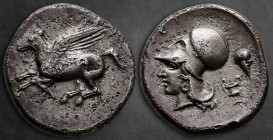 Akarnania. Leukas circa 375-350 BC. Stater AR
