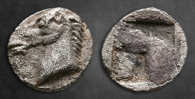 Aiolis. Kyme  circa 500-475 BC. Tetartemorion AR