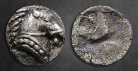 Aiolis. Kyme  circa 480-450 BC. Tetartemorion AR