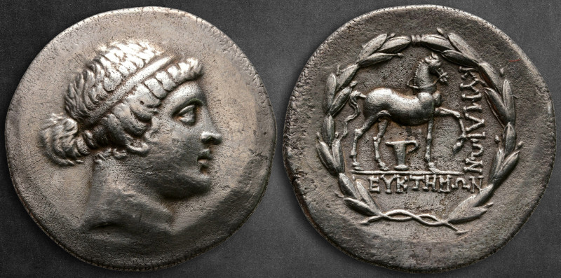 Aiolis. Kyme circa 165-145 BC. Euktemon, magistrate
Tetradrachm AR

33 mm, 15...