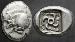 Dynasts of Lycia. Kyndyba (?). Teththiveibi 450-420 BC. Stater AR