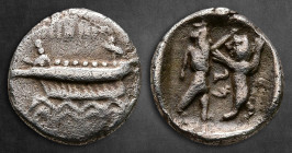 Phoenicia. Sidon. Mazday (Mazaios) 353-333 BC. 1/16 Shekel AR
