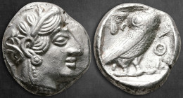 Philistia (Palestine). Uncertain mint circa 400-333 BC. imitating Athens. Tetradrachm AR