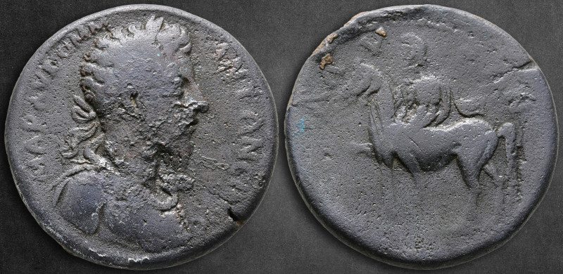 Pamphylia. Sillyon. Commodus AD 177-192. 
Bronze Æ

35 mm, 26,42 g

ΜΑΡ ΑV ...