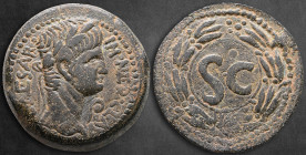 Seleucis and Pieria. Antioch. Nero with Divus Claudius AD 54-68. Bronze Æ