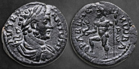 Arabia. Rabbathmoba. Caracalla AD 198-217. Bronze Æ