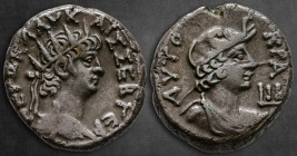 Egypt. Alexandria. Nero with Divus Claudius AD 54-68. Billon-Tetradrachm
