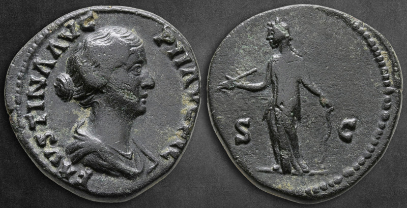 Faustina II AD 147-175. Rome
As Æ

26 mm, 11,03 g

FAVSTINA AVG PII AVG FIL...