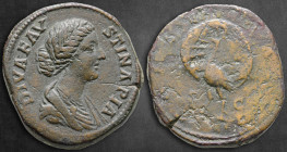 Diva Faustina II AD 175-176. Rome. Sestertius Æ
