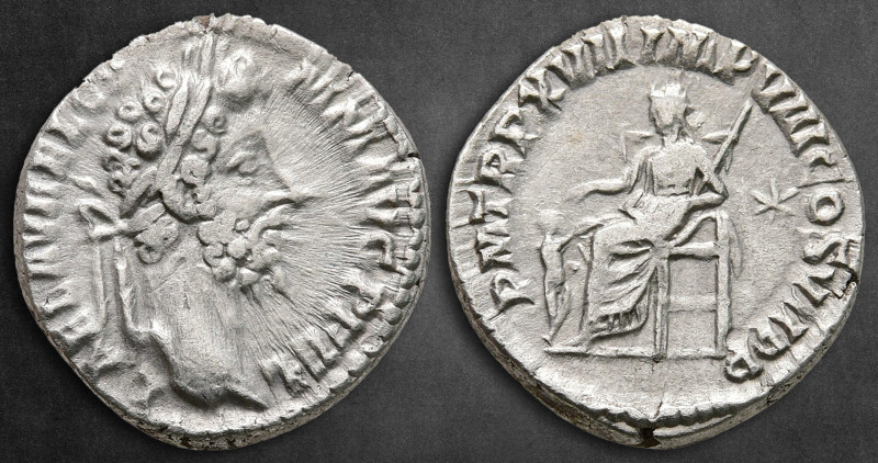 Commodus AD 177-192. Rome
Denarius AR

18 mm, 2,74 g

L AEL AVREL COMM AVG ...