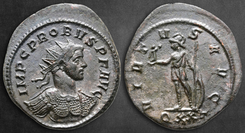 Probus AD 276-282. Ticinum
Antoninianus Æ silvered

24 mm, 3,45 g

IMP C PR...