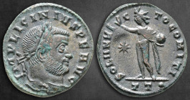 Licinius I AD 308-324. Ticinum. Follis Æ