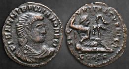 Hannibalianus, Caesar AD 335-337. Contemporary Barbaric Imitation. Follis Æ