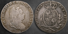 Austria. Milan. Maria Theresia AD 1740-1780. 1/2 Scudo AR