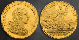 Germany. Frankfurt. Reichsstadt.  AD 1764. Election of the Roman Emperor Joseph II in Frankfurt. 2 Ducat AV