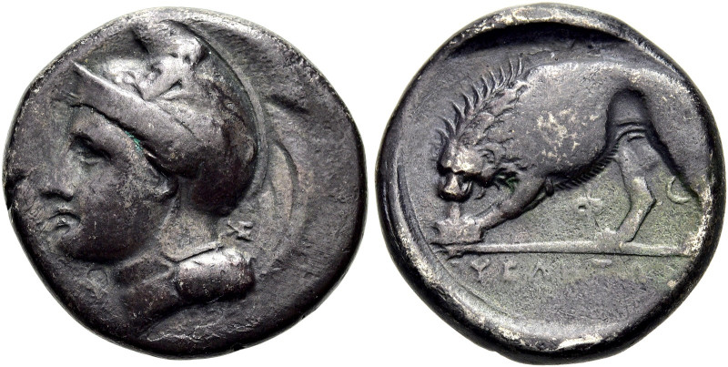 LUKANIEN. VELIA 
Didrachme ø 20mm (7,24g). ca. 350 - 310 v. Chr. Vs.: Kopf der ...