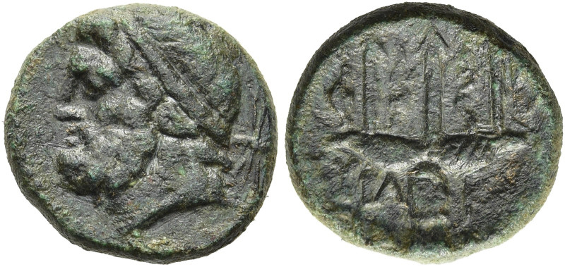 SIZILIEN. SYRAKUS 
4. Demokratie, ca. 289 - 287 v. Chr. AE ø 13mm (2,17g). Vs.:...