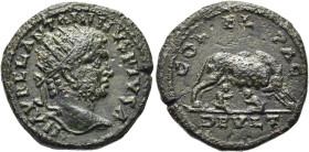 THRAKIEN. DEULTUM 
Caracalla, 211 - 217 n. Chr. AE ø 24mm (9,44g). Vs.: M AVREL ANTONINVS PIVS A, Kopf mit Strahlenkrone n. r. Rs.: COL FL PAC / DEVL...