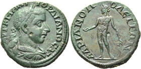 THRAKIEN. HADRIANOPOLIS 
Gordian III., 238 - 244 n. Chr. AE ø 25mm (9,18g). Vs.: ΑΥΤ Κ Μ ΑΝΤ ΓΟΡΔΙΑΝΟΣ ΑΥΓ, drapierte Panzerbüste mit Lorbeerkranz n....