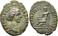 THRAKIEN. PHILIPPOPOLIS 
Crispina, 180 -192 n. Chr. AE ø 21mm (3,65g). Vs.: ΚΡΙCΠΕΙΝΑ CΕΒΑCTH, drapierte Büste n. r. Rs.: ΦΙΛΙΠΠ-ΟΠΟΛΕΙΤΩΝ, Zeus thro...